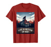 Mademark Life Is Better Up High Monkey Design T-Shirt - Men - Cranberry Red
