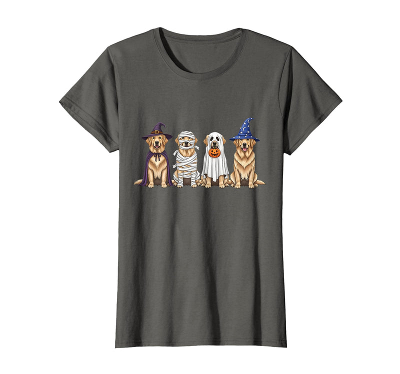 Spooky Golden Retriever Dogs Mummy Halloween Tee Golden Retriever Dog Witch Mummy Ghost Boo Costume Halloween T-Shirt -
