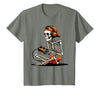 halloween skeleton shirts for teen boys men kids Halloween Skeleton Gamer Video Gaming Funny Gaming Skeleton T-Shirt - Olive