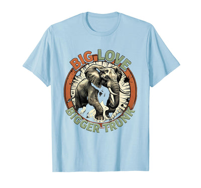 Mademark Big Love Bigger Trunk Elephant Comic Design T-Shirt - Men