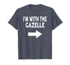 ShirtZilla I'm with The Gazelle Halloween Gazelle T-Shirt - Heather Blue