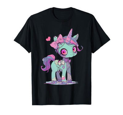 Kawaii Pastel Goth Creepy Cute Witchy Halloween Ts Kawaii Pastel Goth Creepy Cute Witchy Zombie Unicorn T-Shirt