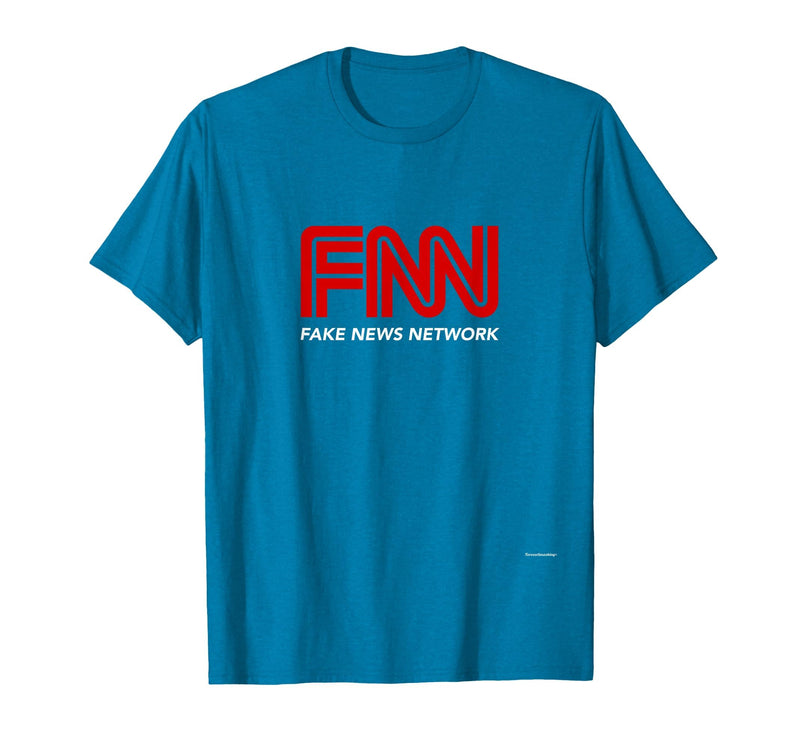 Fake News Network #fakenews Funny Trump Halloween Costume T-Shirt - Sapphire Blue