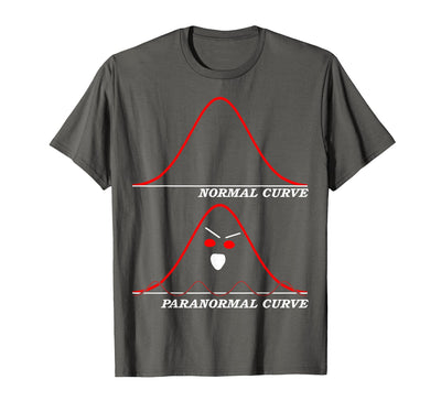 THE FUNNY MATH TEES Funny Halloween Paranormal Curve Tshirt for Math Nerds