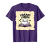 Mademark Ghost & Spirits - Ghost (99 Problems All) T-Shirt - Purple-halloween Educational Library Lurker