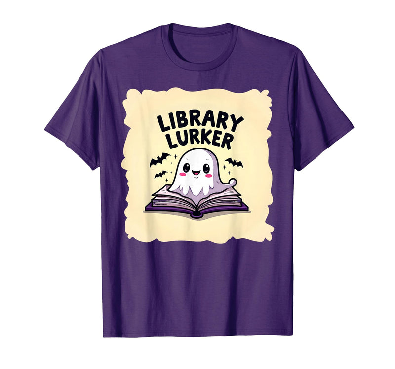 Mademark Ghost & Spirits - Ghost (99 Problems All) T-Shirt - Purple-halloween Educational Library Lurker