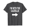 ShirtZilla I'm with The Gazelle Halloween Gazelle T-Shirt - Dark Heather Grey