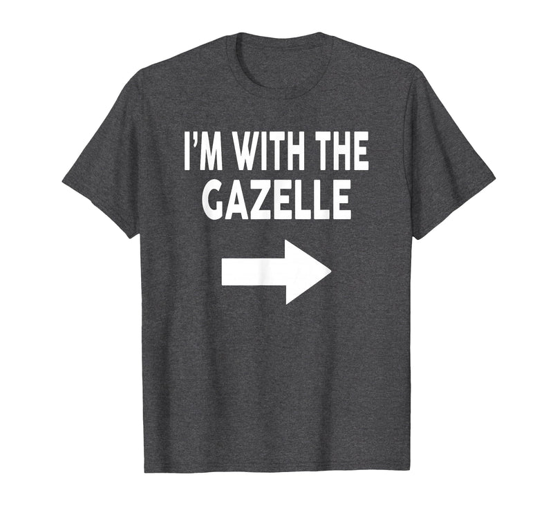 ShirtZilla I'm with The Gazelle Halloween Gazelle T-Shirt - Dark Heather Grey
