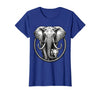Mademark Mama Elephant and Baby Graphic Tee T-Shirt - Women - Royal Blue