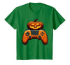 Spooky Halloween Gamers 2023 Halloween Skeleton Zombie Gaming Controllers Mummy Boys Kids T-Shirt - Kelly Green