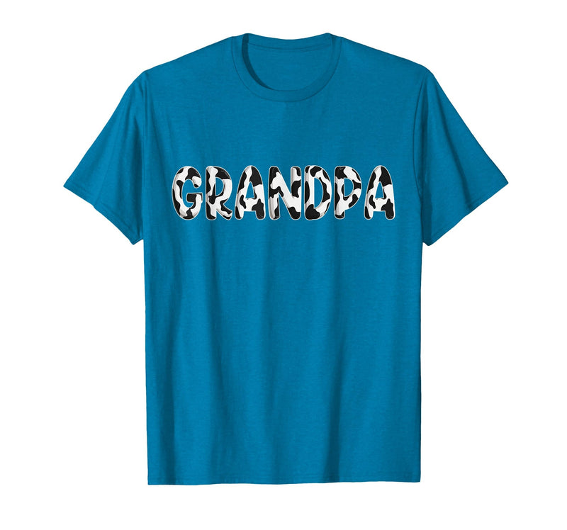 Cow Pattern Print Family Matching Birthday Shirts Cow Grandpa Birthday Family Matching Fathers Day Boy Girl T-Shirt -