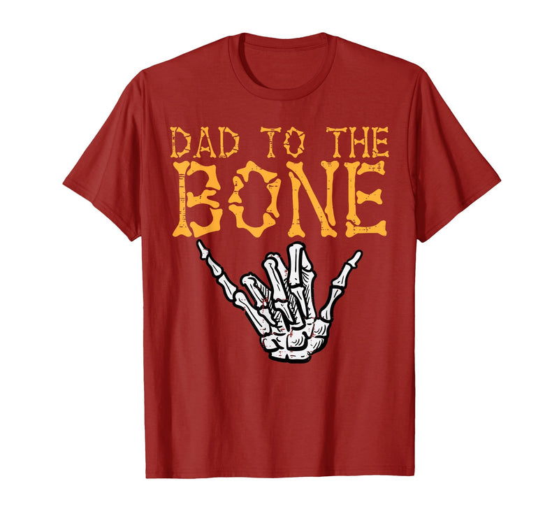 Mens Halloween Shirts For Dad Daddy Papa Men Halloween Dad to The Bone Skeleton Hand Fun Papa Costume Men T-Shirt -