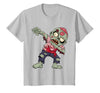 Halloween Shirts Women Men Kids Dabbing Zombie Brain Halloween Scary Dab Dance Boys Teen Men T-Shirt - Silver Grey
