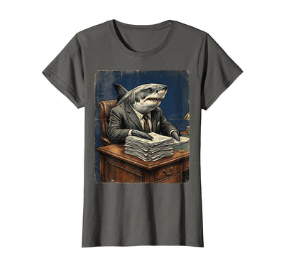 Shark In A Business Suit Office Funny Graphic T-Shirt