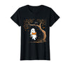 Halloween Ghost Swing Reading Vintage Ghost Swing Reading Book Swinging Halloween Costume T-Shirt - Black