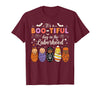 Its A Bootiful Day In The Laborhood Tee Nurse Spooky Swaddle Squad Halloween Funny Labor and Delivery T-Shirt - Burgundy