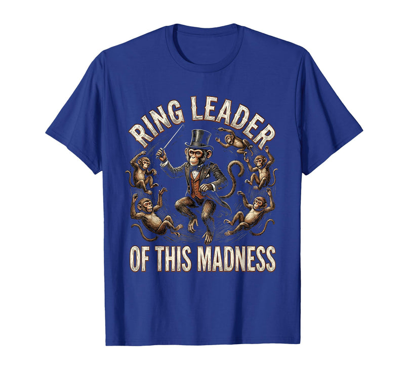 Mademark Ring Leader Of This Madness Circus Monkey Design T-Shirt - Men - Royal Blue