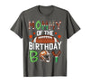 Football Birthday Boy Family Matching Mommy of The Birthday Boy Game Day Football T-Shirt - Asphalt Grey
