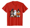 English Bulldog Halloween Funny Dog Lover Pumpkin Witch T-Shirt - Red