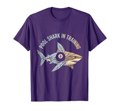 Pool Shark In Training 8 Ball Billiards Design T-Shirt