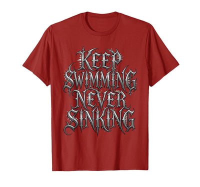 Keep Swimming Never Sinking Shark Women Design T-Shirt