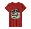 Mademark Let the Monkey Out Wild Primate Graphic Design T-Shirt - Women - Cranberry Red