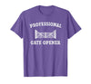cow apparel Professional gate Opener, Cow Gate Opener T-Shirt - Purple Heather