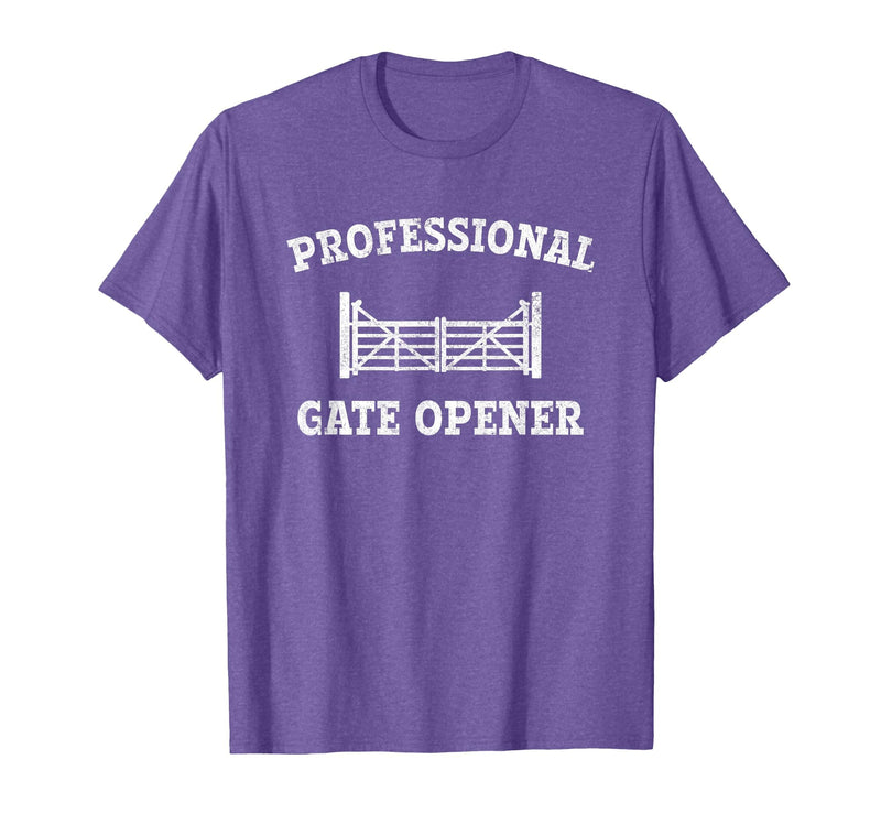 cow apparel Professional gate Opener, Cow Gate Opener T-Shirt - Purple Heather