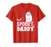 Spooky Family Cute Pink White Ghost Boo Halloween Spooky Daddy Family Cute Pink White Ghost Boo Halloween T-Shirt - Red