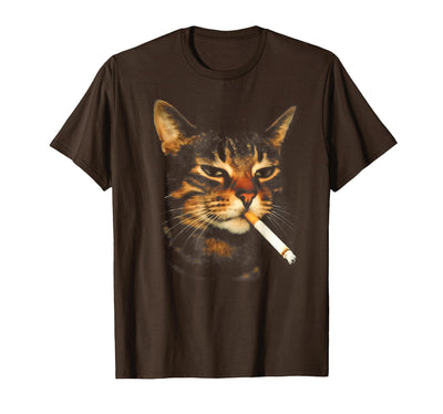 Cat Gang Smoking Cat Cigarette Cat Funny Smoking Cat Cigarette Kitten Meme Stupid Brainrot T-Shirt