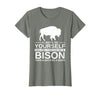 Bison Gift Bison Lover Accessories & Buffalo Stuff Cool Bison Design for Men Women Buffalo Animal Lovers Bison T-Shirt -