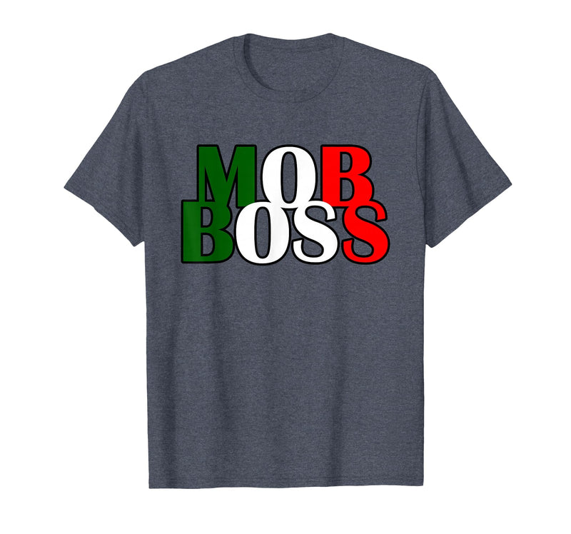 Italian Yeah B Mob Boss Italian Flag 1920s Costume Mafia Party T-Shirt - Heather Blue