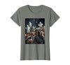 Funny Halloween Animals Selfies Clothing Funny Squirrel Selfie with Ghosts Haunted Forest Halloween T-Shirt - Olive Heather