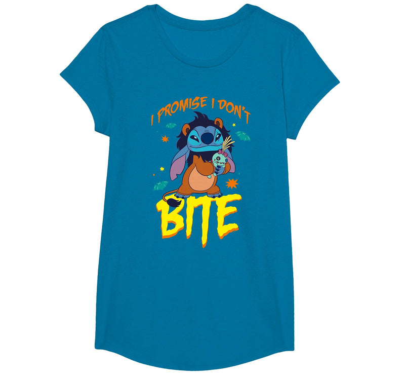Disney Stitch Scar Costume I Promise I Don't Bite Halloween T-Shirt - Sapphire Blue