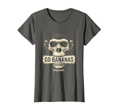 Go Bananas Or Go Home Primate Skull T-Shirt