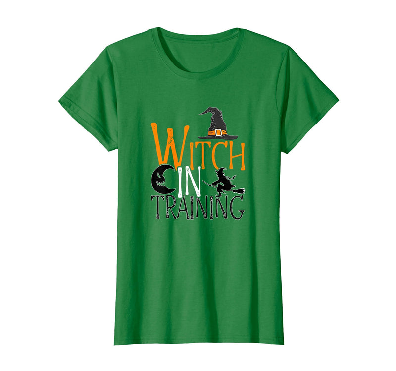 Witch In Training - Halloween Spooky Magic Gift Witch in Training - Magic Lover Halloween Season Witch T-Shirt - Kelly Green