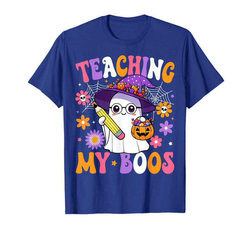 Teaching My Boos Ghost Teacher Halloween Outfits Teaching My Boos Teacher Ghost Teach Funny Halloween Teacher T-Shirt -