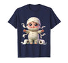 Mademark Kids Halloween Mummy Wrapped in Toilet Paper T-Shirt - Navy Blue