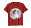 Check out my other Dinosaur T-shirts Dino Trex Riding Moon Bike Halloween Lunar Cycling T-Shirt - Cranberry Red