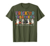 Radiation Oncology Therapist Halloween Costume Trick Or Treatment Radiation Oncology Halloween Rad Therapy T-Shirt - Olive