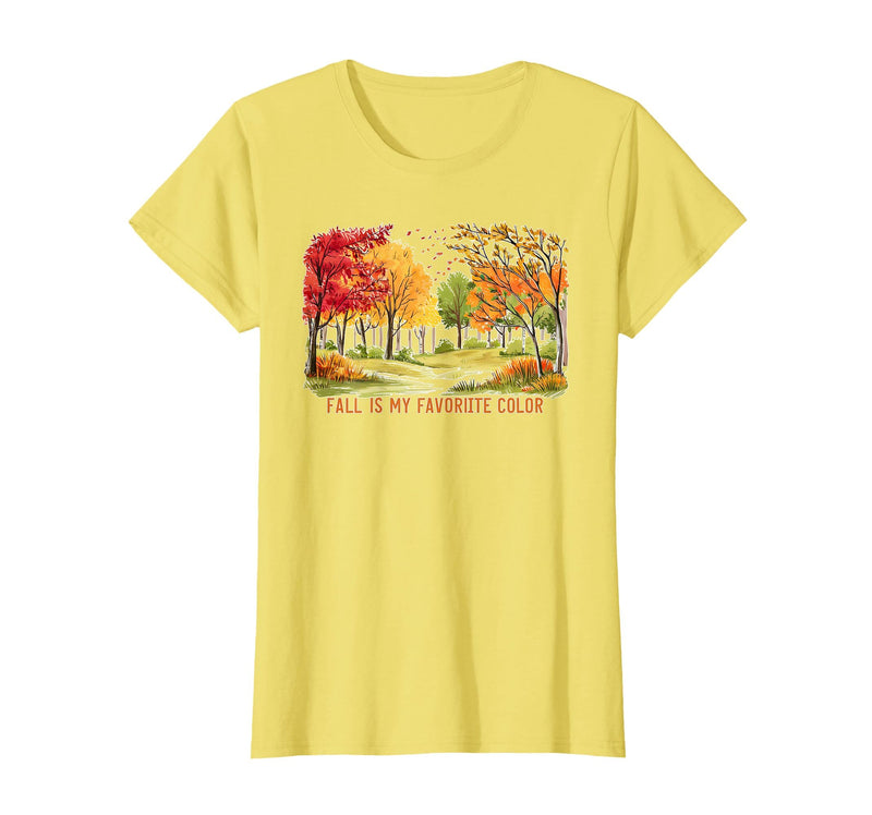 Halloween spooky fall autumn shirts Fall is My Favorite Color Season Leaves Halloween Fun T-Shirt - Lemon Yellow
