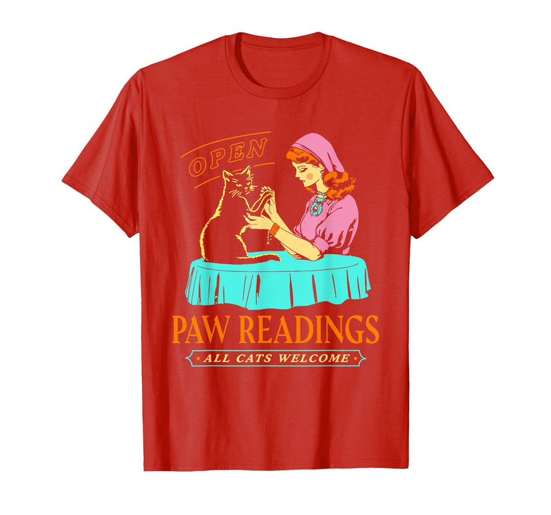 All Seeing Funny Halloween Paw Readings Unisex for Men, Women T-Shirt - Red