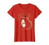 Halloween Ghost Swing Reading Vintage Ghost Swing Reading Book Swinging Halloween Costume T-Shirt - Red