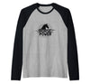 Mademark Horse Power - Equestrian Strength Graphic Art Raglan Baseball Tee - Black/Athletic Heather