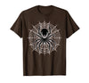 Halloween Shirts For Women Men Kids Boys Girls Halloween Spider with Web Vintage Costume Men Boys Kid Women T-Shirt - Brown
