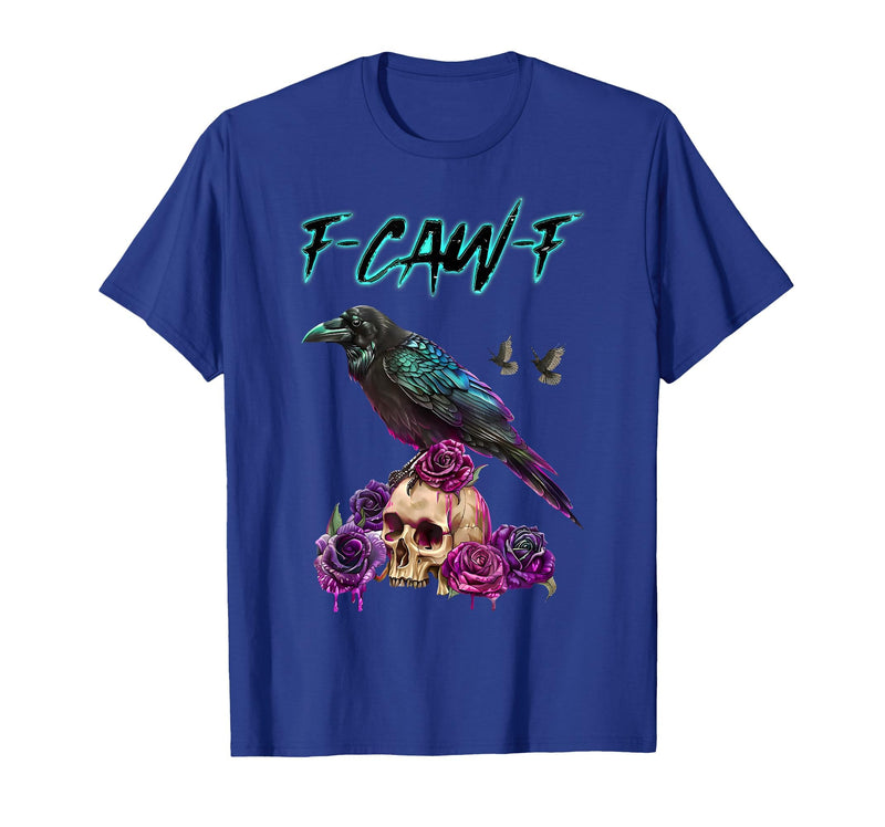 F-Caw-F Funny Raven Black Crow Spooky Season Retro F-Caw-F Funny Raven Black Crow Spooky Season Halloween Retro T-Shirt -
