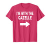 ShirtZilla I'm with The Gazelle Halloween Gazelle T-Shirt - Red Heather