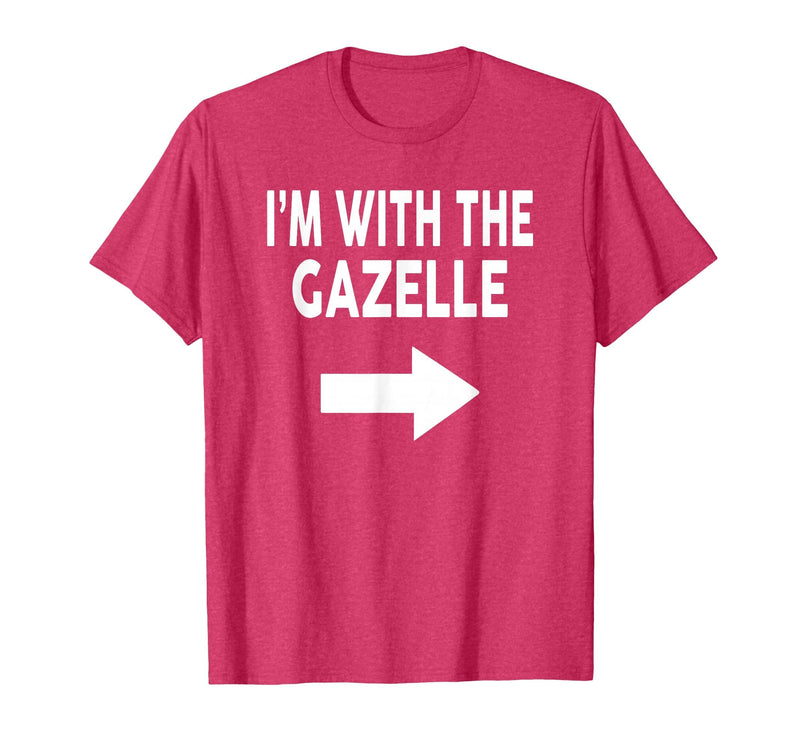 ShirtZilla I'm with The Gazelle Halloween Gazelle T-Shirt - Red Heather