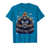 Mademark Meditating Gorilla Zen Monkey Graphic Design T-Shirt - Men - Sapphire Blue