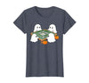 Mahjong Player Halloween Ghost Playing Mahjong Halloween Ghost Playing Mahjong Spooky Season Game Day Fall T-Shirt - Heather